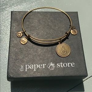 Gold ‘S’ Initial Alex and Ani Bracelet